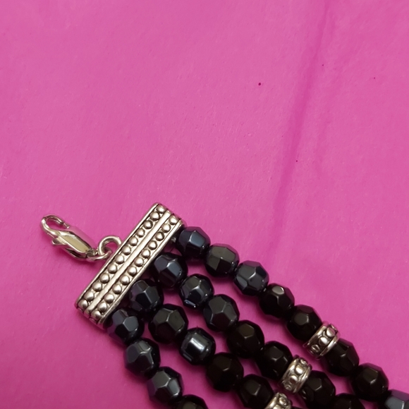 Vintage Two-Toned Égyptien Necklace with Real Pearls - Picture 5 of 9